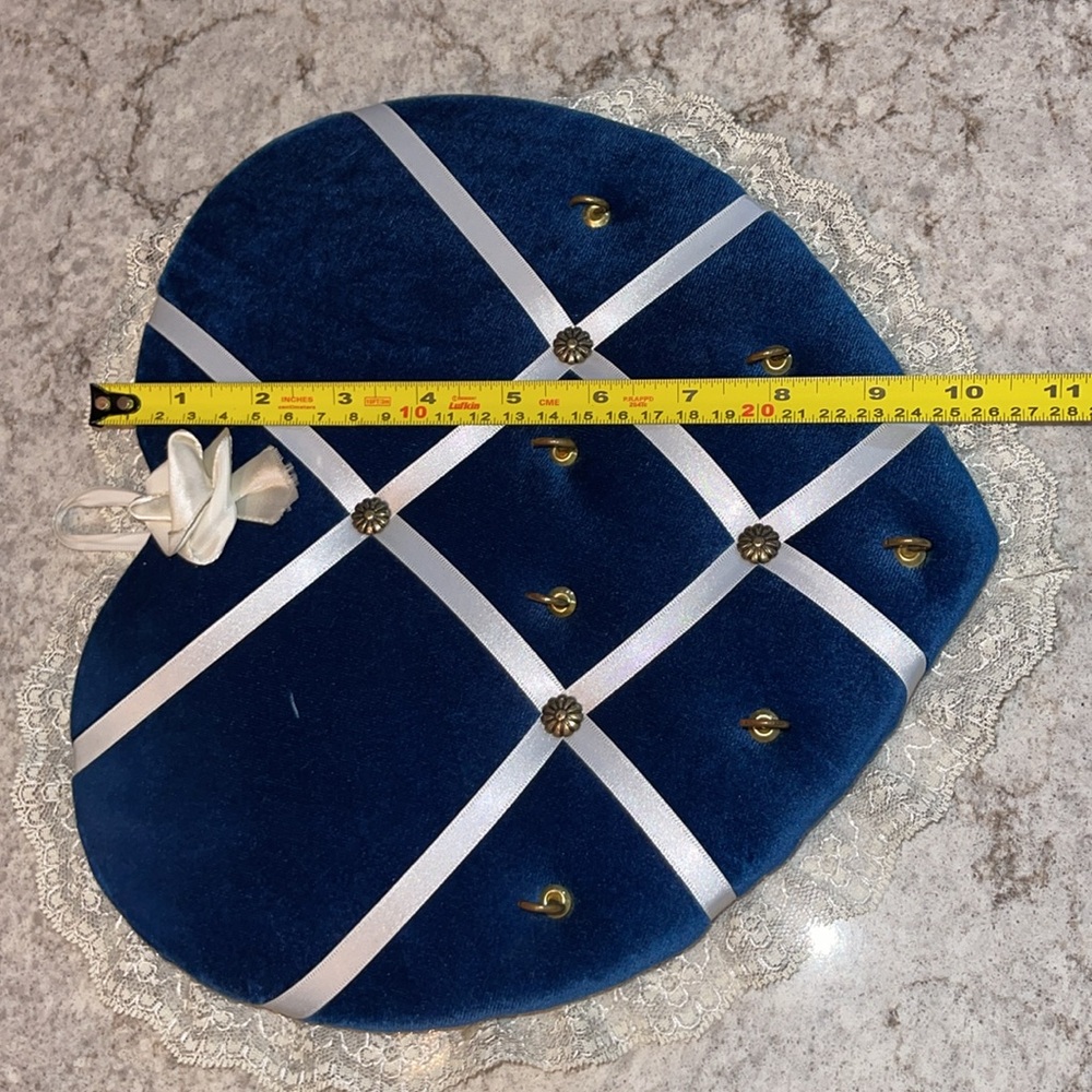 Velvet Heart Jewelry Organizer Board - Navy Blue - Picture 8 of 8
